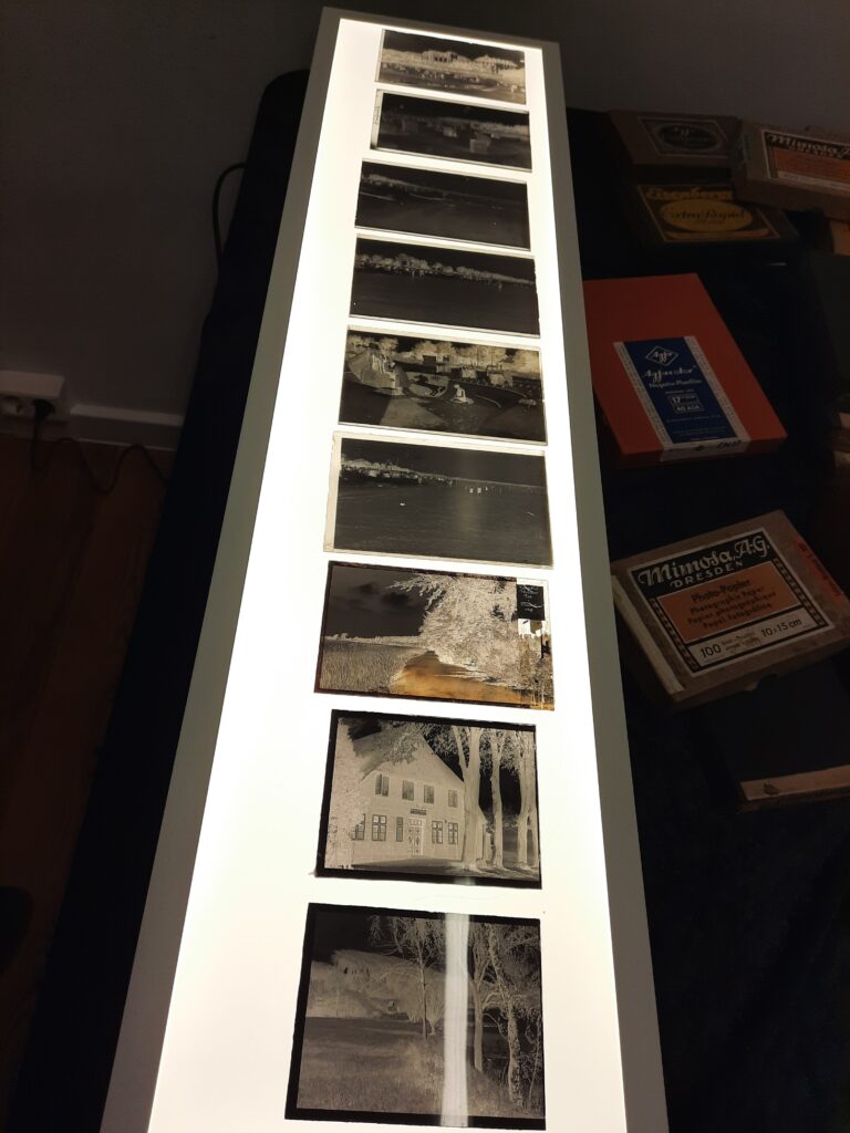 LIchtplatte mit orginalen Glasnegativen